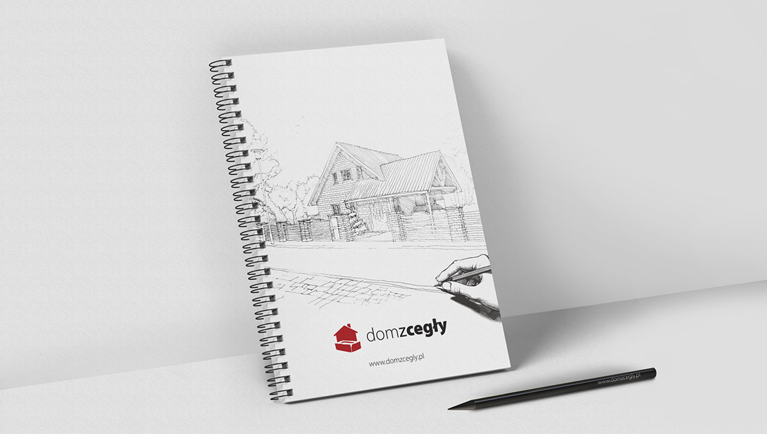 Projekt okładki notatnika Dom z Cegły