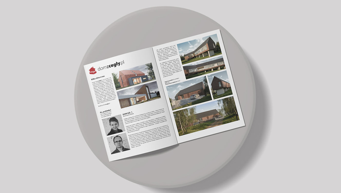 Projekt i skład sponsorowanego artykułu prasowego Dom z Cegły