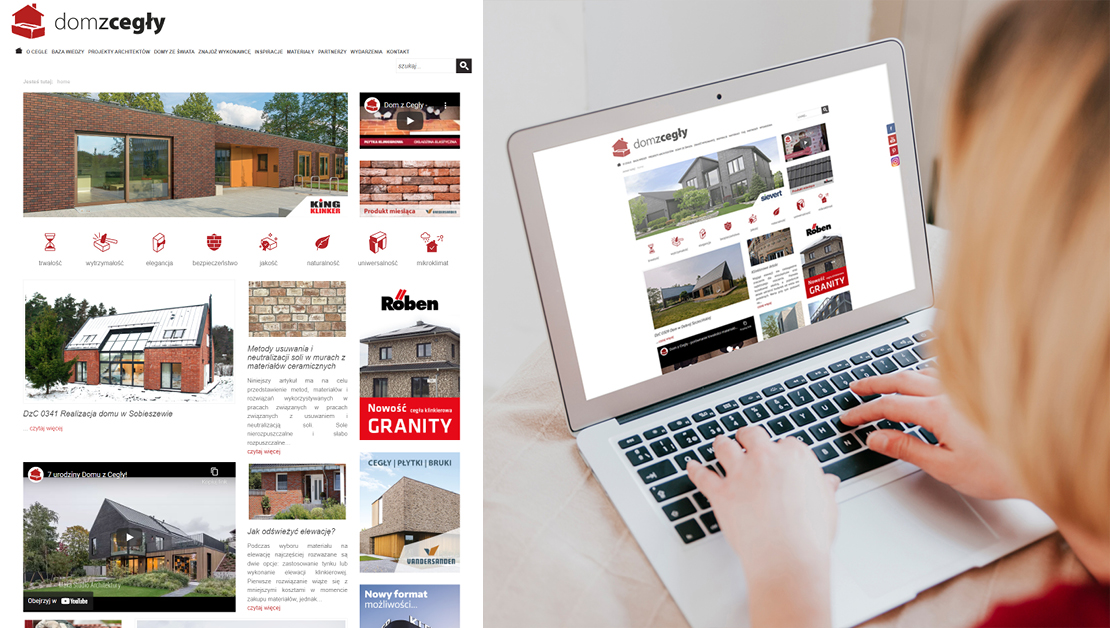 Projekt strony internetowej Dom z Cegły