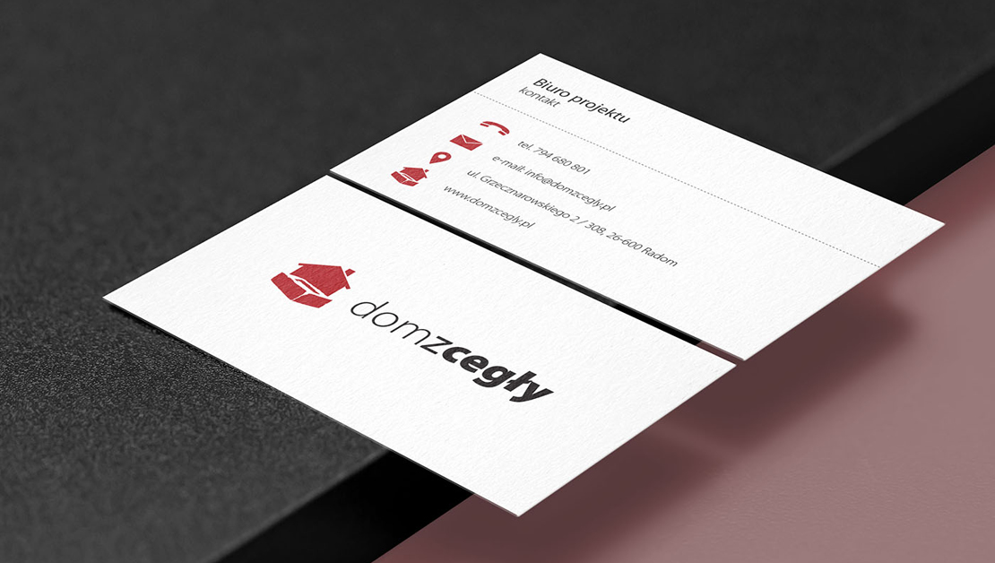 Projekt wizytówki Dom z Cegły