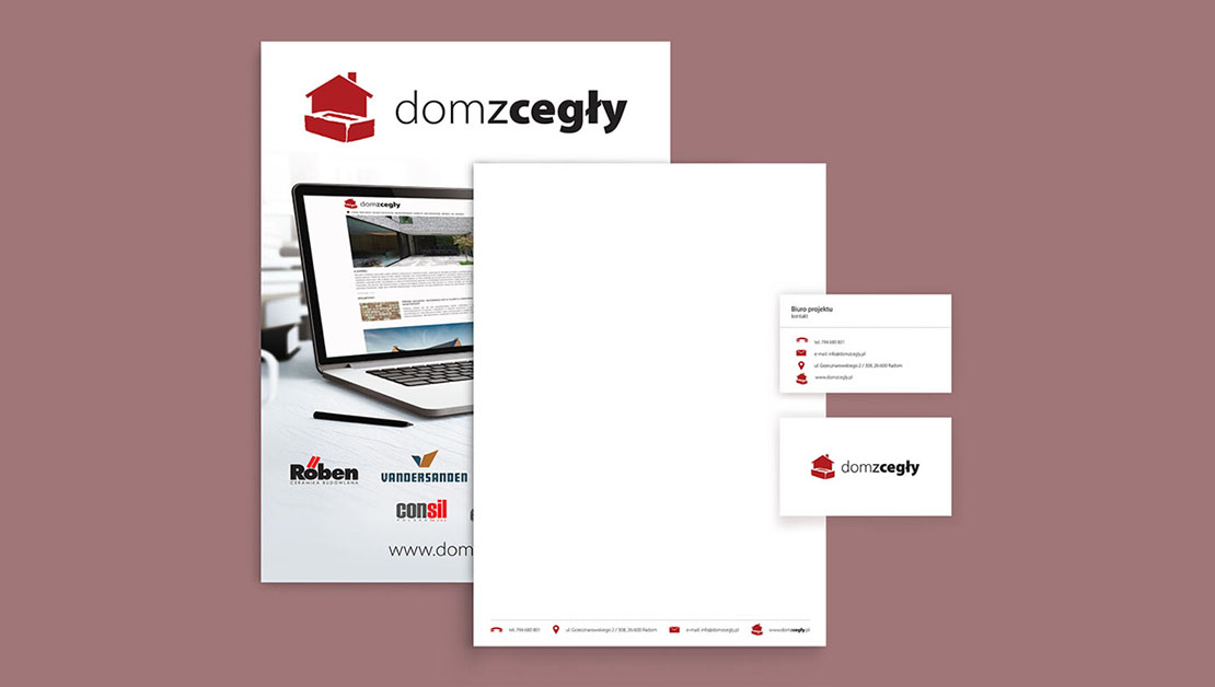 Projekty identyfikacji wizualnej Dom z Cegły