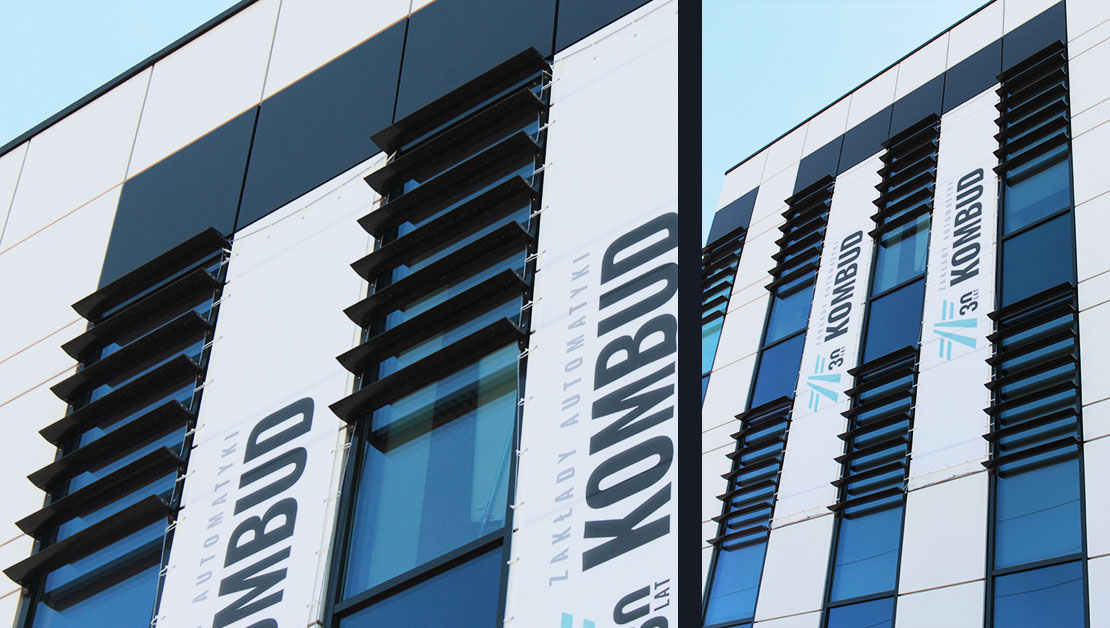 Bannery pionowe naścienne Kombud