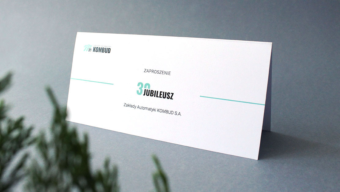 Zaproszenie na jubileusz Kombud - front
