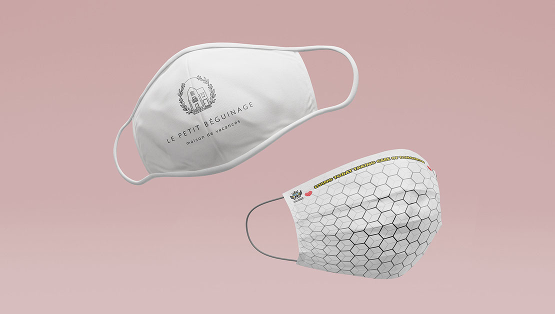 Projekty nadruku firmowych maseczek