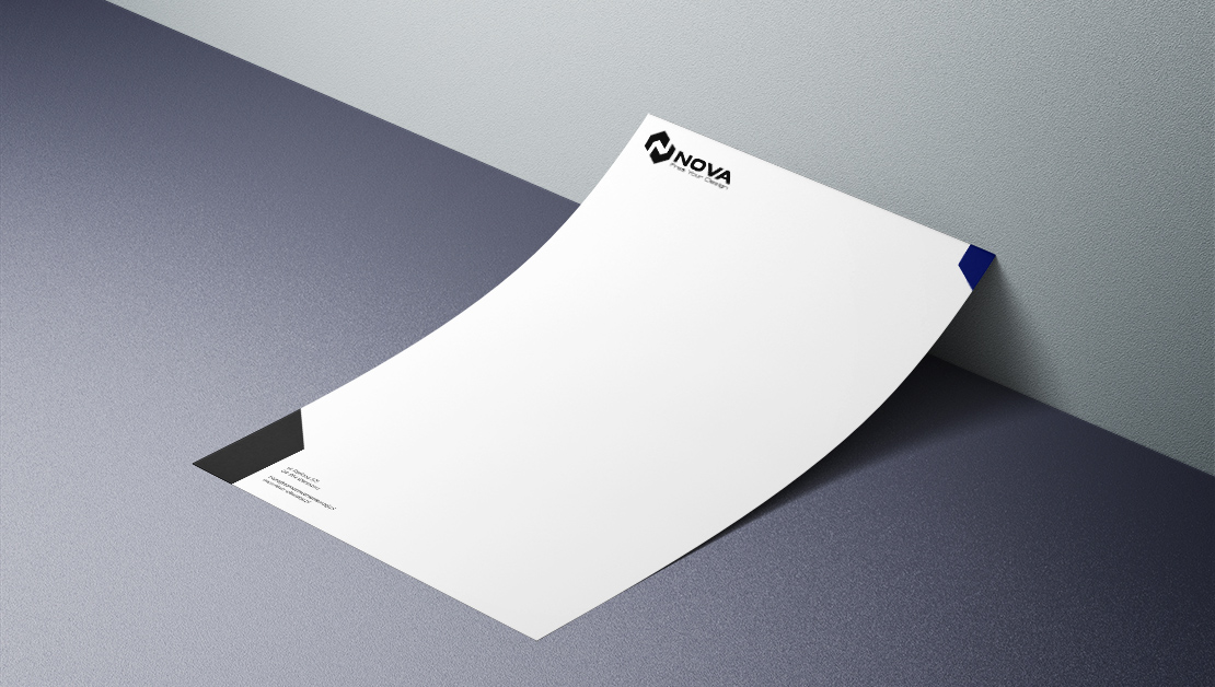 Identyfikacja wizualna - papier firmowy Nova