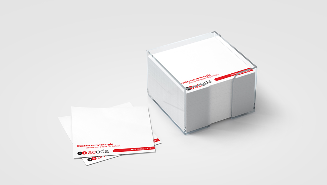 Karteczki na notatki z nadrukiem Acoda