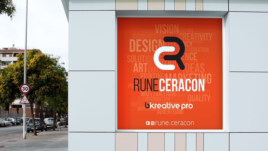 Reklamowe oklejenie okna Rune Ceracon