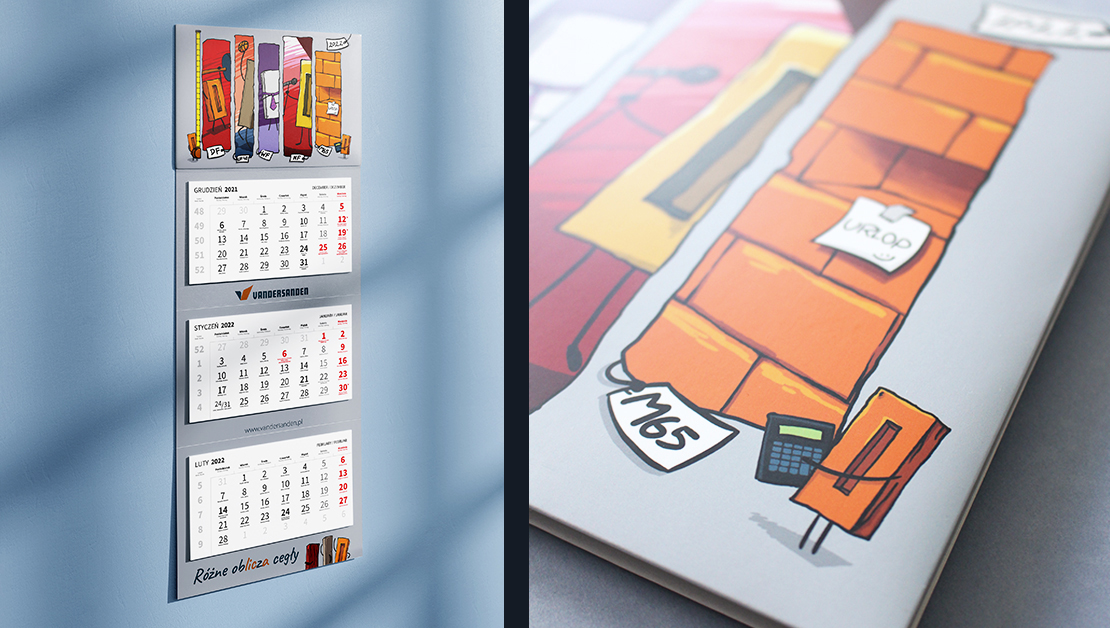 Kalendarz trójdzielny Vandersanden